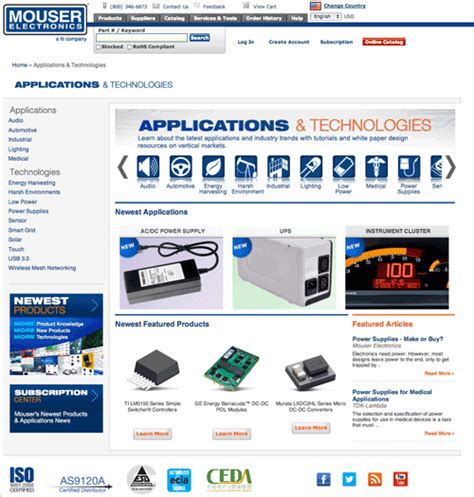 Newest Products at Mouser .